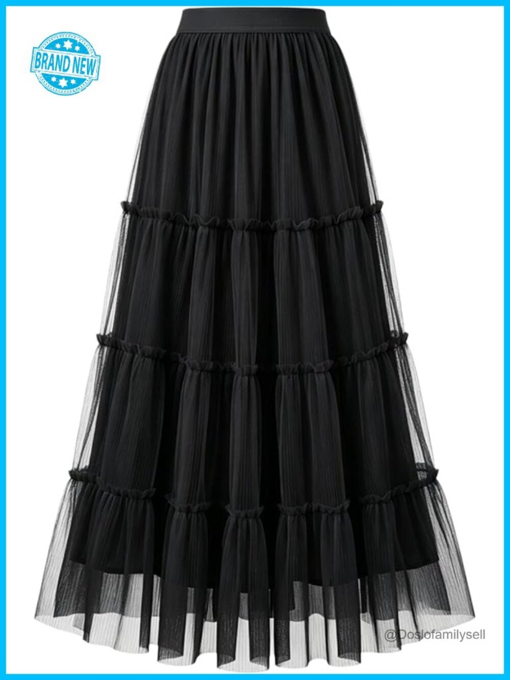 Flowy Long Fairy Skirt High Waisted Tulle Maxi Skirt for Date Night